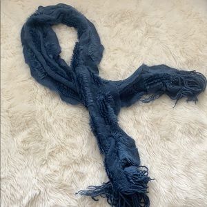 Blue Textured Scarf